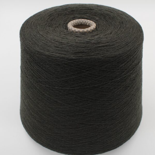 Yarn for knitting machine 2/30 70% merino extrafine 30% cashmere color dark green cones 600 gr