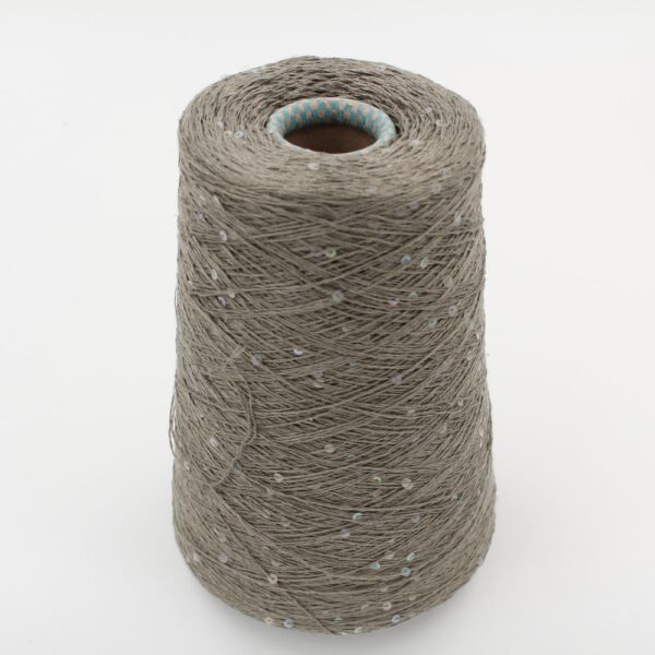 DESERT DIAMANTE 75% linen 25% silk with Paillettes nm 6500 color green cones 320 gr