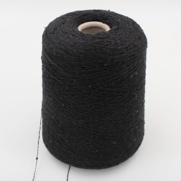 DESERT DIAMANTE 75% linen 25% silk with Paillettes nm 6500 color anthracite cones 710 gr
