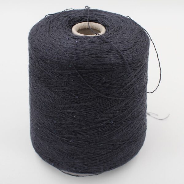 DESERT DIAMANTE 75% lino 25% seta con Paillettes nm 7000 colore blu rocche 470 gr
