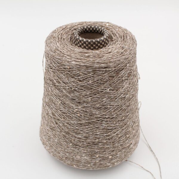 DESERT DIAMANTE 94% lino 6% nylon con Paillettes nm 6500 colore nutshell rocche 560 gr
