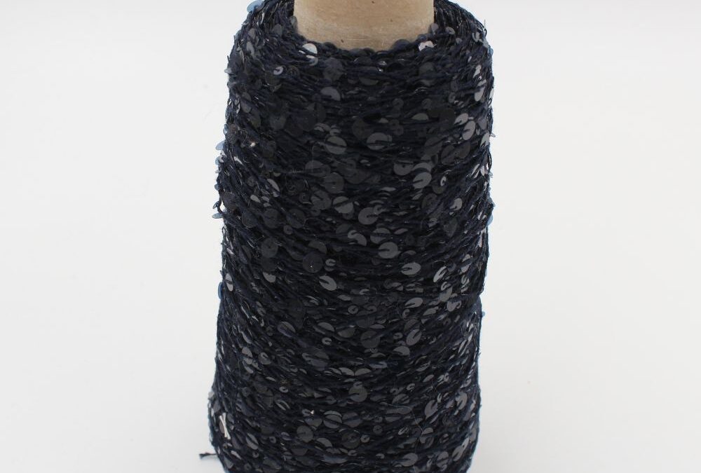 PAILLETTES 50% cotone 50% polyammide nm 7000 colore nero rocca 680 gr