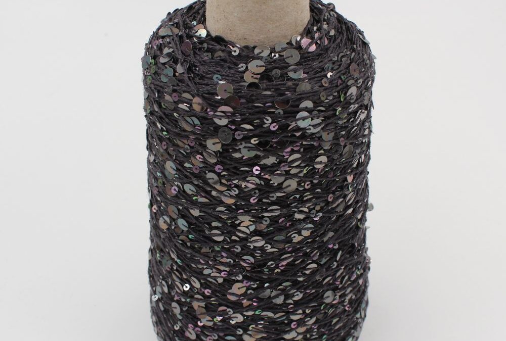 PAILLETTES 50% cotone 50% polyammide nm 7000 colore piombo rocca 520 gr