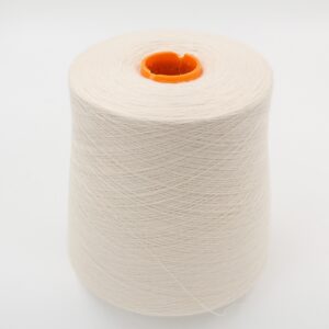 100% Cashmere yarn nm 2/48 combed color white cone 520 gr