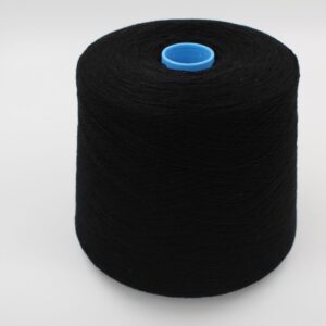 Filato da macchina 2/30 70% merino extrafine 30% cashmere colore nero rocca 600 gr