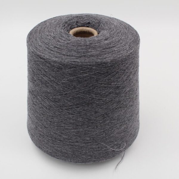 Yarn for knitting machine 2/30 70% merino extrafine 30% cashmere color dark grey cones 540 gr