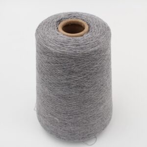 Yarn for knitting machine 2/30 70% merino extrafine 30% cashmere color light grey cones 390 gr