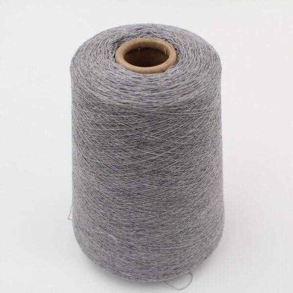 Yarn for knitting machine 2/30 70% merino extrafine 30% cashmere color light grey cones 380 gr