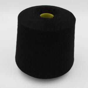 Yarn for knitting machine 2/30 70% merino extrafine 30% cashmere color black cones 580 gr