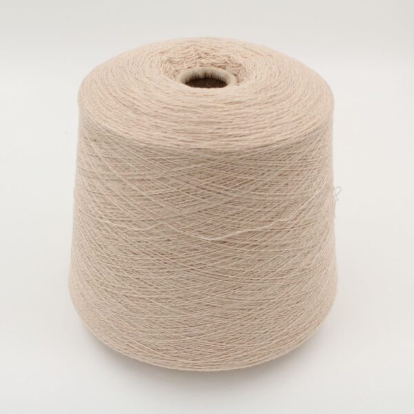 Yarn for knitting machine 2/30 70% merino extrafine 30% cashmere color beige cones 520 gr