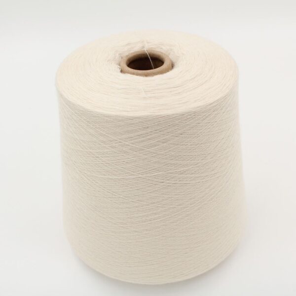100% Cashmere yarn nm 2/48 combed color natural white cone 520 gr