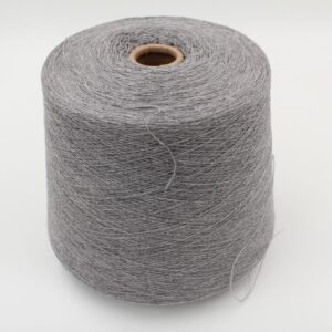 Yarn for knitting machine 2/30 70% merino extrafine 30% cashmere color light grey cones 390 gr