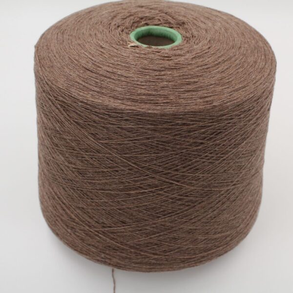 Yarn 2/28 100% Cashmere color dark brown cones 620 gr