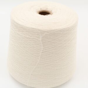 Yarn for knitting machine 2/30 70% merino extrafine 30% cashmere color natural white cones 410 gr