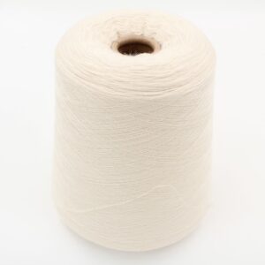 100% Cashmere yarn nm 2/48 combed color natural white cone 410 gr