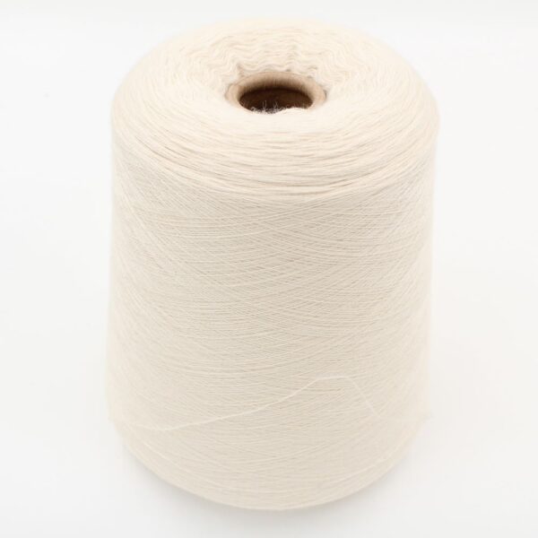100% Cashmere yarn nm 2/48 combed color natural white cone 760 gr