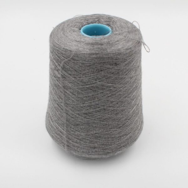yarn cashmere 70% silk 30% nm 2/58 color grey cone 640 gr