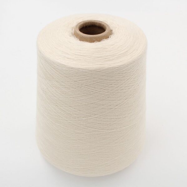 Yarn cashmere 100% nm 2/46 color white cone 790 gr