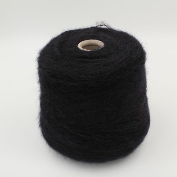 NEWWIG 85% kid mohair 9% poltamide 6% wool merino nm 1/3700 color black cones 500 gr