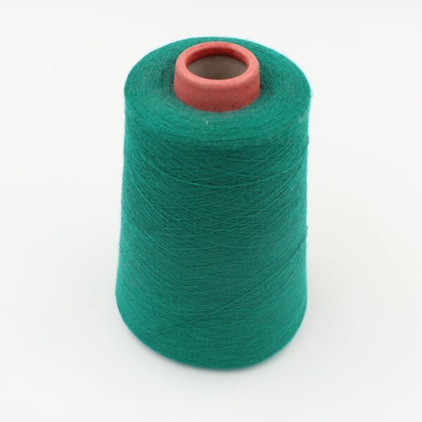 JUMPING yarn 93% cashmere 7% poliammide nm 2/80 worsted green cone 410 gr