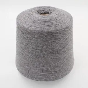Yarn for knitting machine 2/30 70% merino extrafine 30% cashmere color light grey cones 520 gr