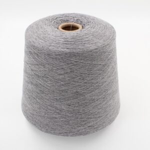 Yarn for knitting machine 2/30 70% merino extrafine 30% cashmere color light grey cones 520 gr