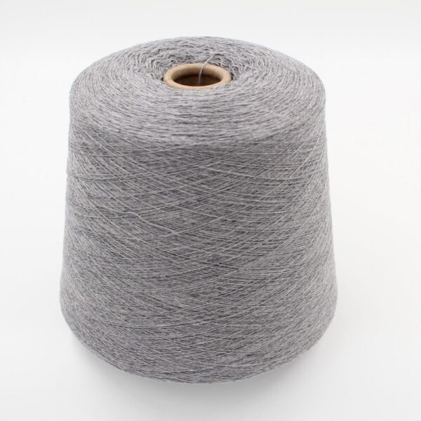 Yarn for knitting machine 2/30 70% merino extrafine 30% cashmere color light grey cones 520 gr