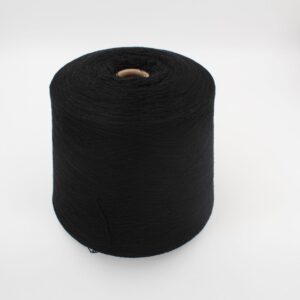 Yarn for knitting machine 2/30 70% merino extrafine 30% cashmere color black cones 510 gr
