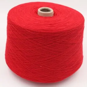 Yarn 2/28 100% Cashmere color red cones 590 gr