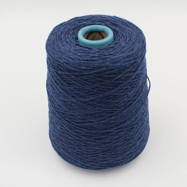 Filato cashmere 100% nm 4/14 colore blu melange rocche 460 gr