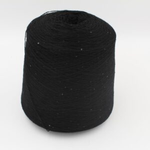 Yarn merino extrafine with paillettes nm 20000 color black cones 480 gr