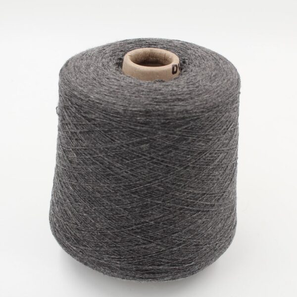 Yarn 2/28 100% Cashmere color dark grey cones 570 gr