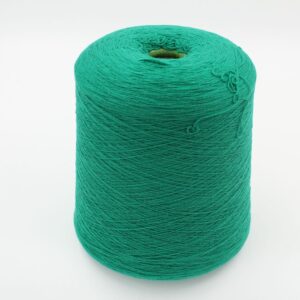 Yarn 2/28 100% Cashmere color water green cones 400 gr