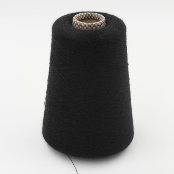 Extrafine merino yarn nm 2/56 combed color black gr 380 cones