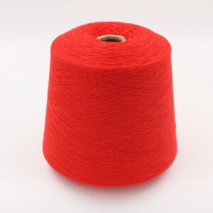 Yarn for knitting machine 2/30 70% merino extrafine 30% cashmere color red cones 510 gr