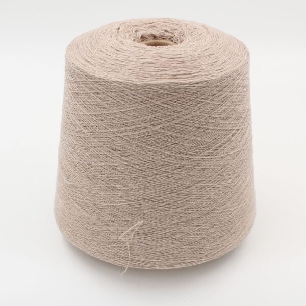 Yarn for knitting machine 2/30 70% merino extrafine 30% cashmere color beige cones 530 gr