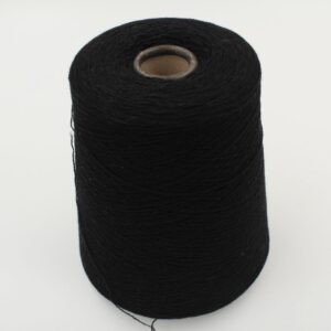 Yarn 2/26 70% cashmere 30% wool merino extrafine yarn color black cones 490 gr