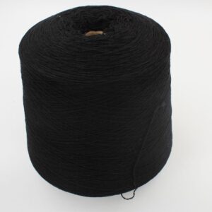 100% Cashmere yarn nm 2/14 color black cones 560 gr