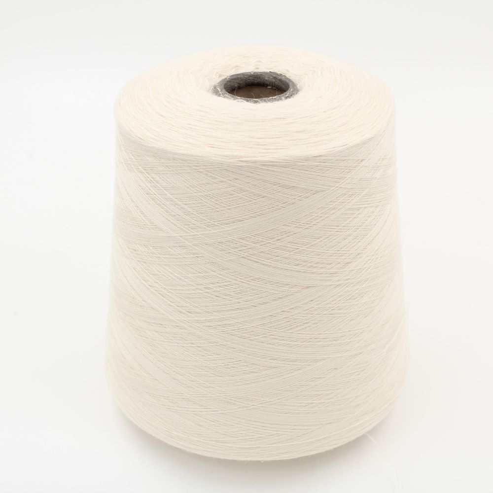 100% Cashmere yarn nm 2/48 combed color white cone 460 gr