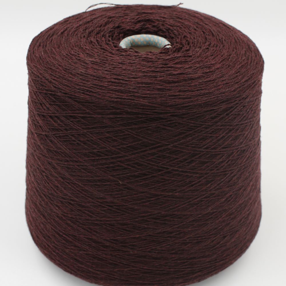 100% Cashmere yarn nm 2/14 color bordeaux cones 510 gr