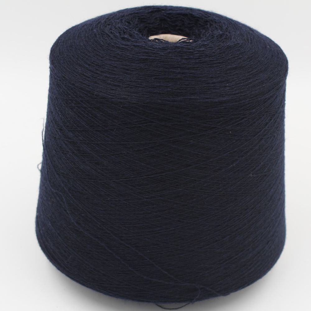 Yarn for knitting machine 2/30 70% merino extrafine 30% cashmere color blue cones 530 gr
