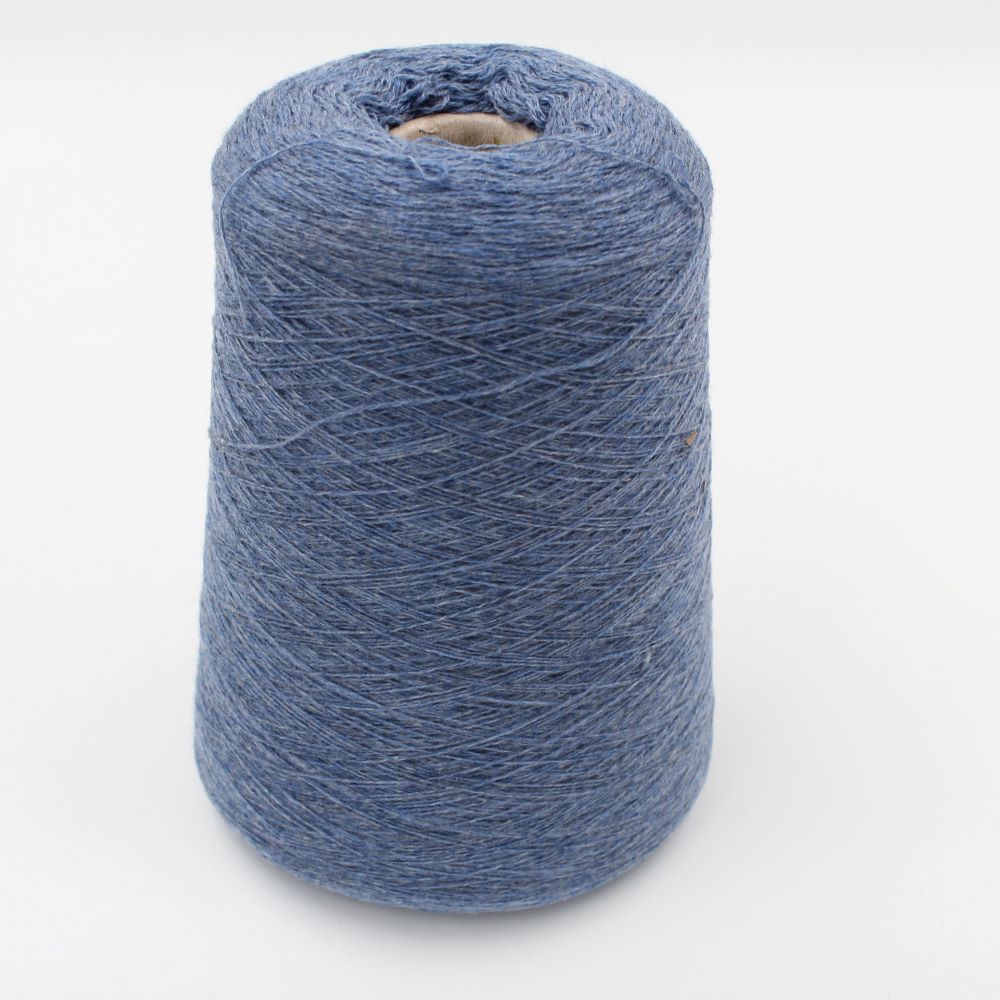 Yarn 2/28 100% Cashmere color jeans melange cones 490 gr