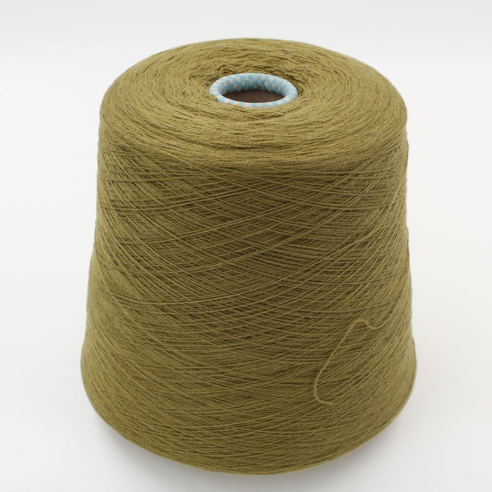 Filato 2/28 100% Cashmere colore oliva rocche 430 gr