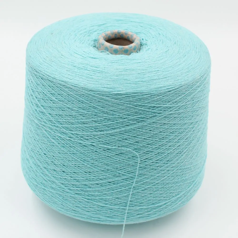 Yarn 2/28 100% Cashmere color water green cones 670 gr