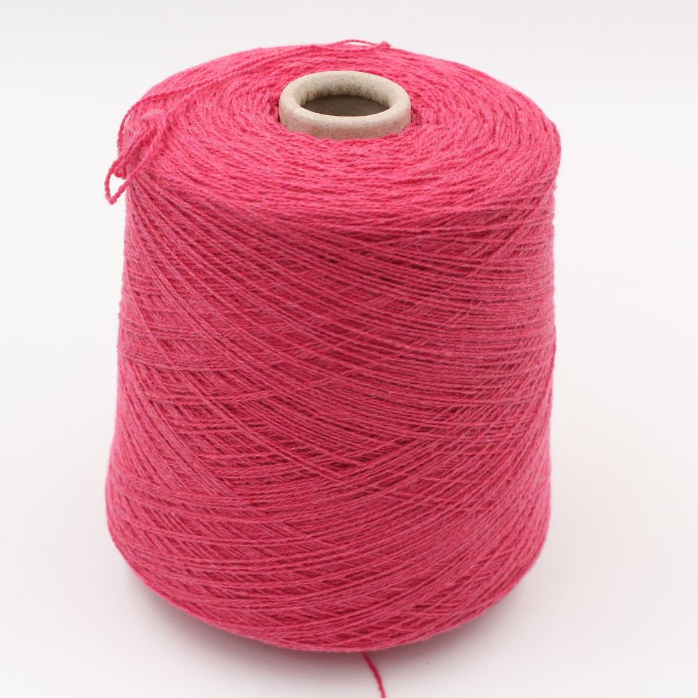 ALTER-ECO yarn 97% cashmere 3% wool merino nm 2/12 color fuxia cones 580 gr
