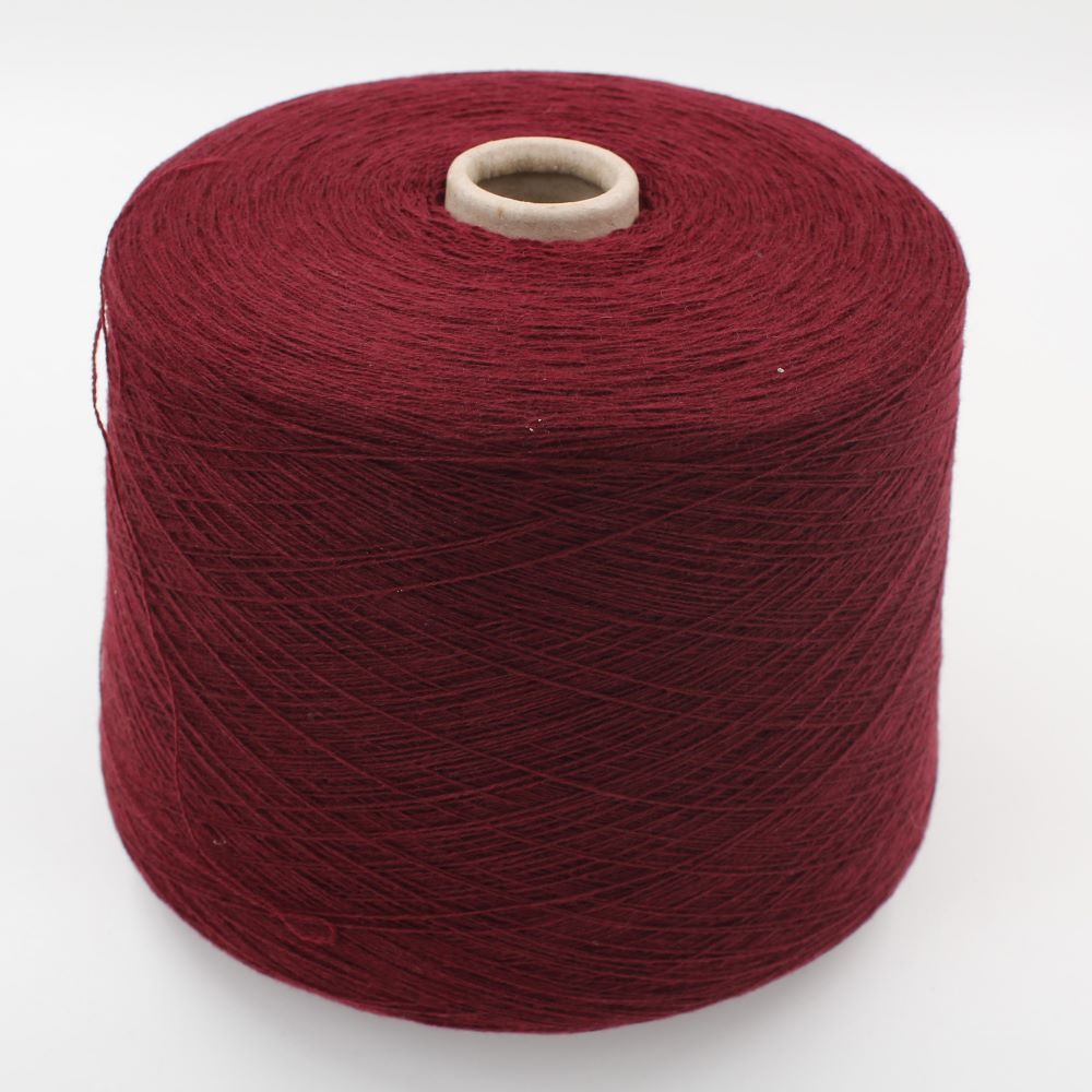 CONCORD yarn cashmere 100% 2/26 color bordeaux cones 580 gr