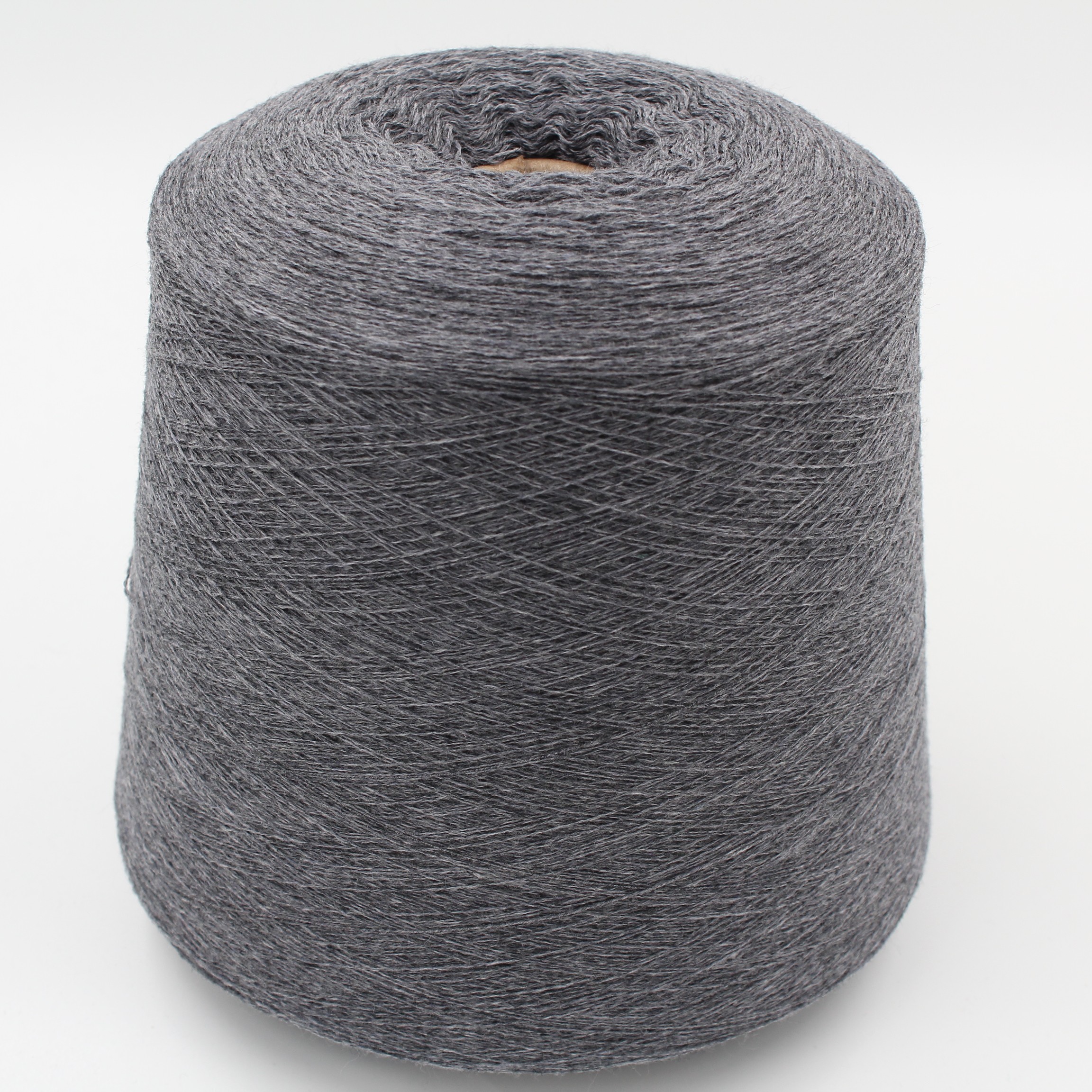 Yarn for knitting machine 2/30 70% merino extrafine 30% cashmere color light grey cones 550 gr