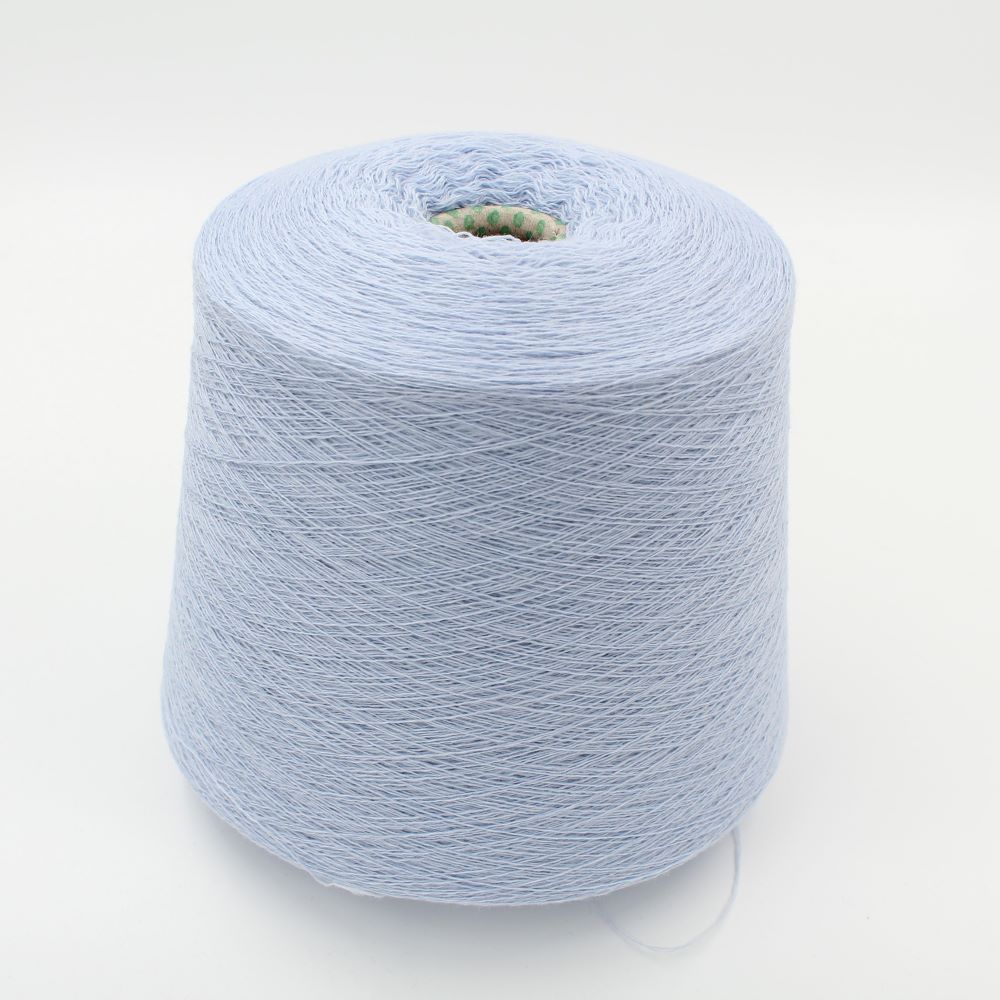 Filato da macchina 2/30 70% merino extrafine 30% cashmere colore celeste rocca 500 gr