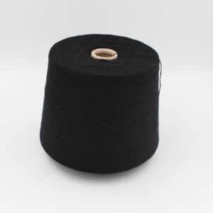 Yarn for knitting machine 2/30 70% merino extrafine 30% cashmere color black cones 560 gr