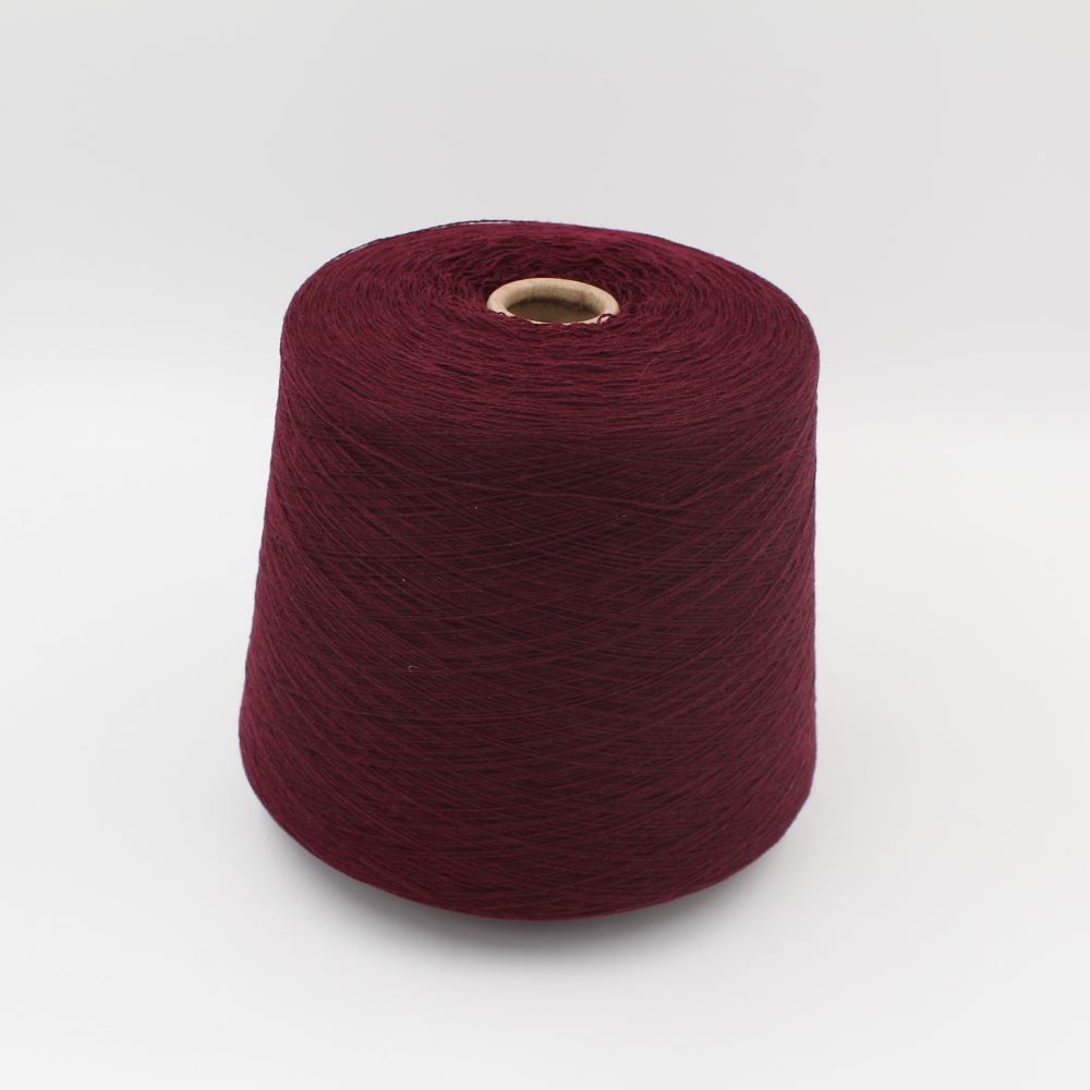 yarn cashmere 100% 2/26 color bordeaux cones 500 gr